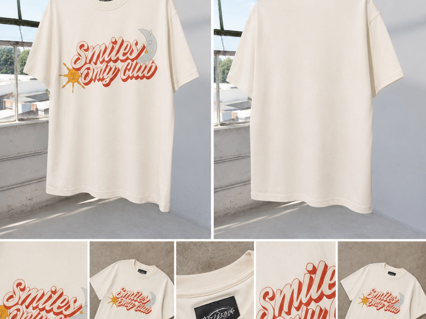 Smiles Only Club Off White Tee